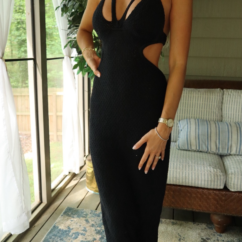 Black Cutout Maxi Dress